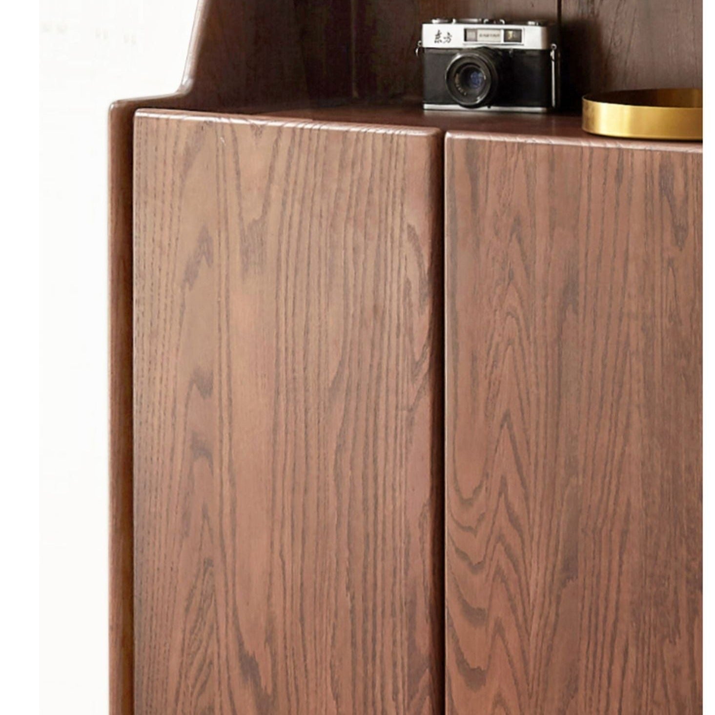Oak Solid Wood, Solid RubberWood Shoe Entrance Porch Cabinet