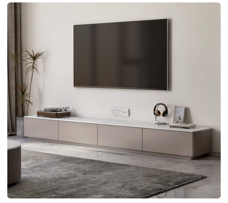 Poplar Solid Wood Rock Slab TV Stand.