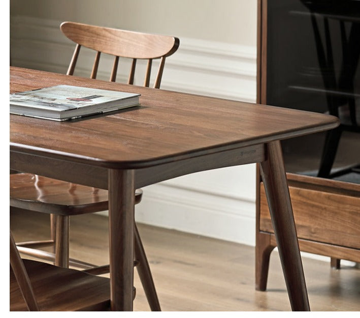 Black Walnut Solid Wood Light Luxori Dining Table