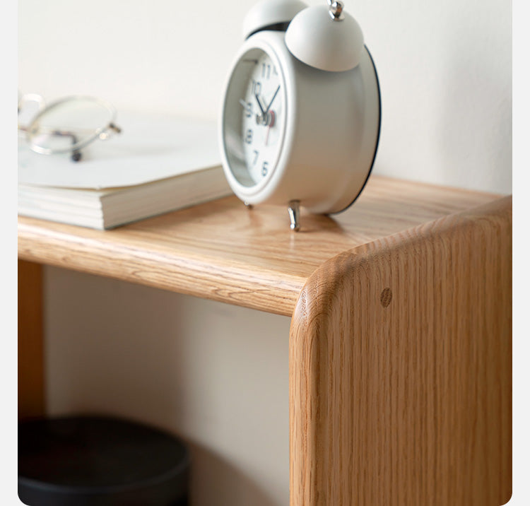 Oak Solid Wood Multifunctional High Section Nightstand)