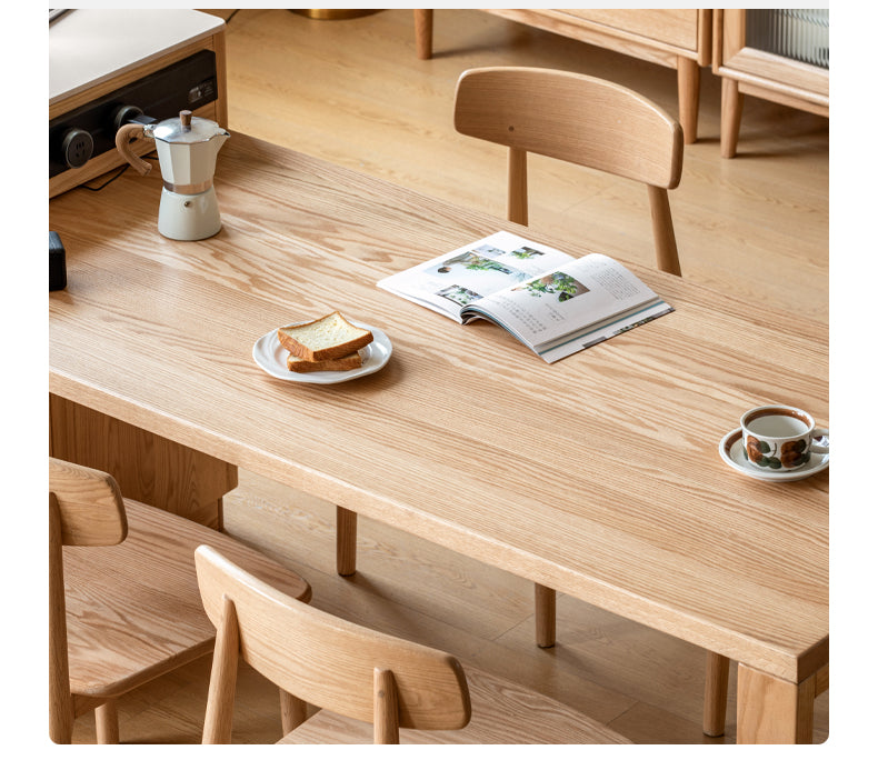 Oak Solid Wood Island + Table Integrated Retractable Rock Board