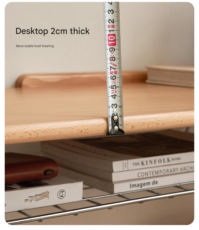 European Beech Solid Wood Ultra Narrow Writing Desk.