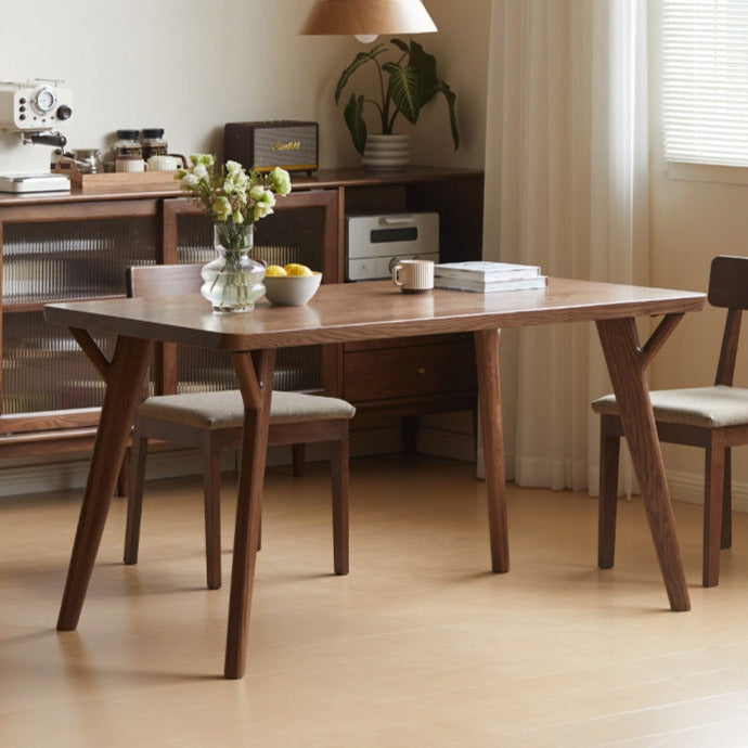 Ash Solid Wood Rectangular Dining Table