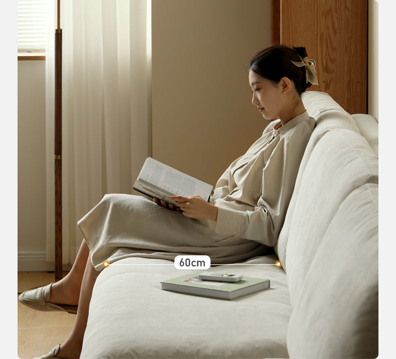 Oak Solid Wood Corner Down Sofa Japanese Style.