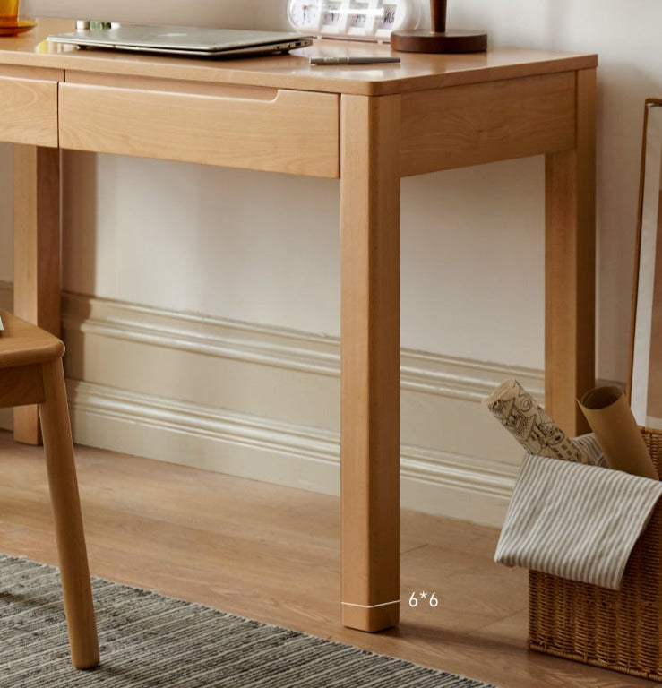 Beech Solid Wood Study Computer Office Desk