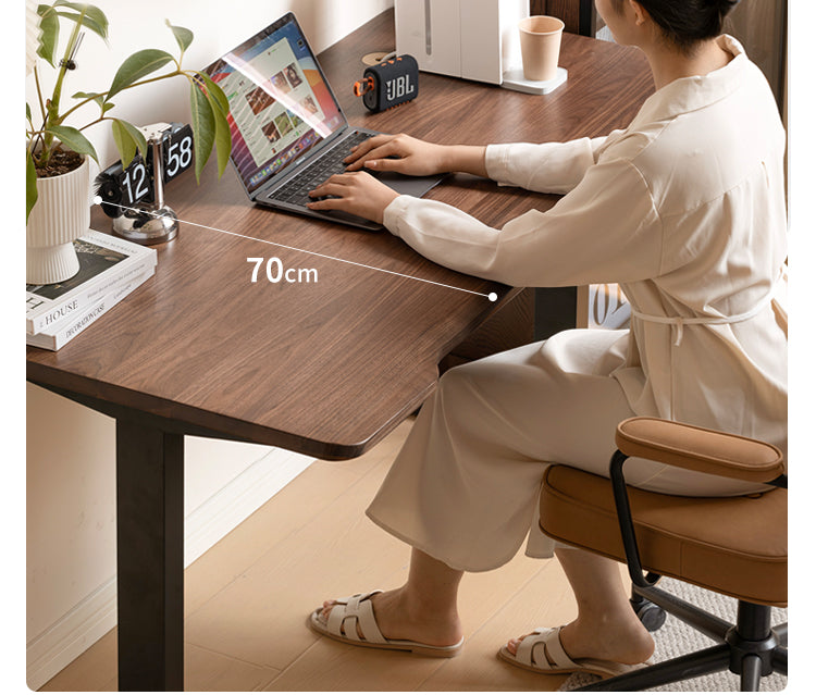 Ash, Sandalwood, Black Walnut Solid Wood Electric Elevating Office Desk