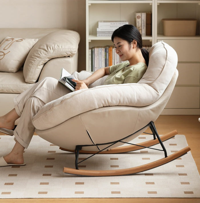 Beech Solid Wood Rocking Chair Baby Cotton