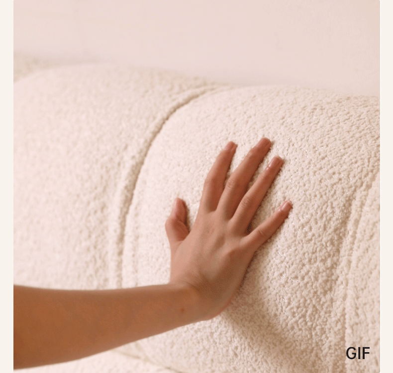 Fabric Soft Puff Bed Cream Style