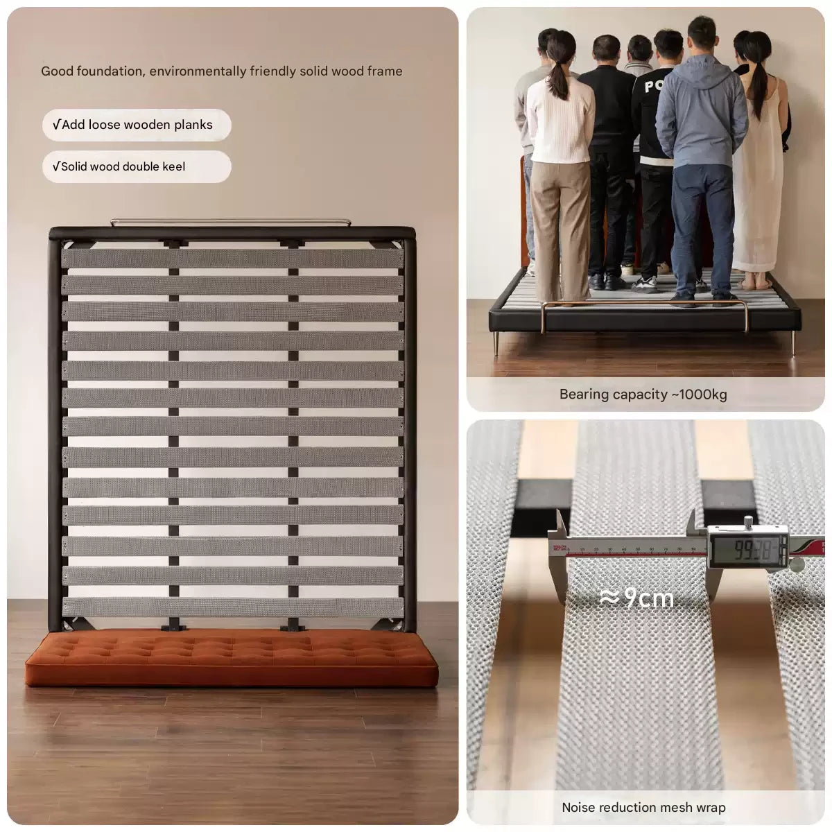 Fabric Flannel Soft Bed Bauhaus Style