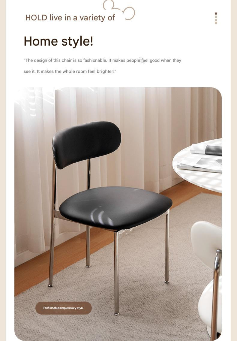 Iron Dining Chair Home Simple Soft Chair