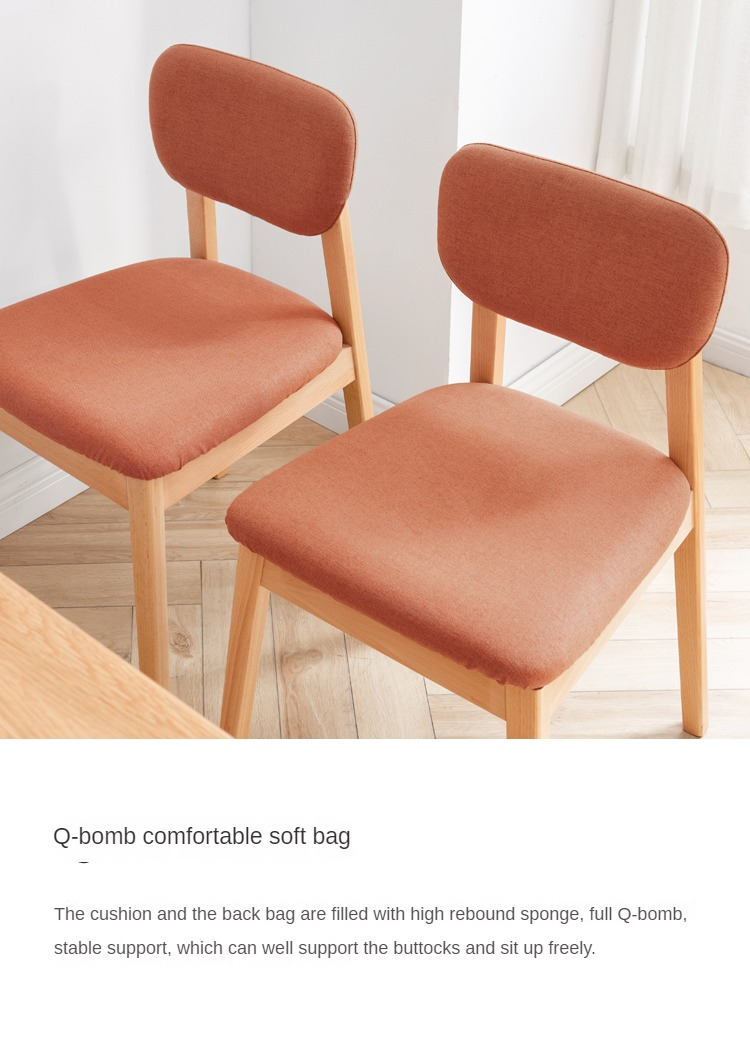 Beech Solid Wood Chair Modern 4 pcs