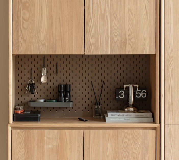 Ash, Oak Solid Wood Shoe Cabinet, Entrance Cabinet Combination Storage