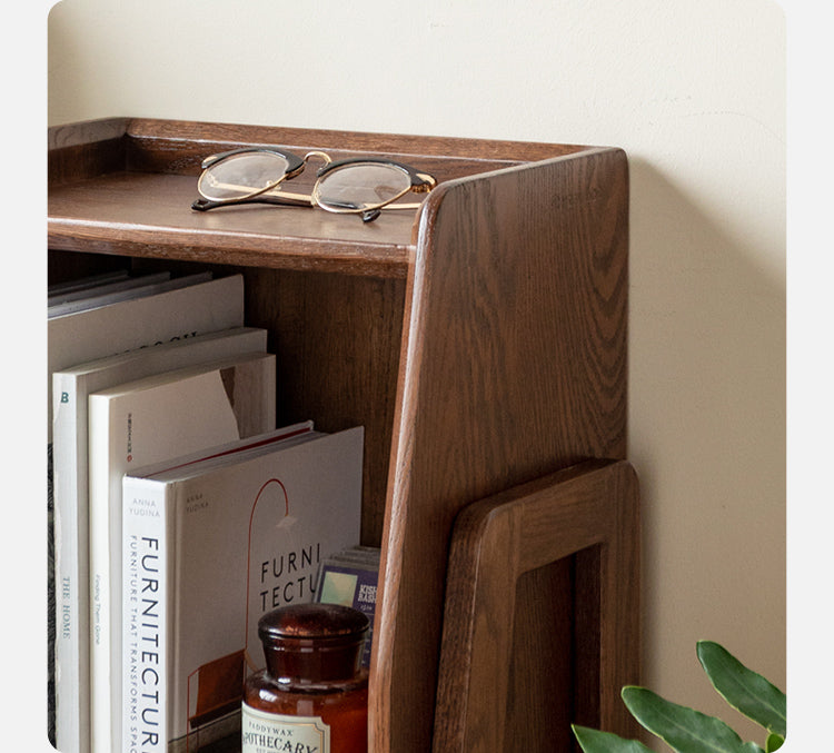 Oak Solid Wood Rack Nordic Side Cabinet.