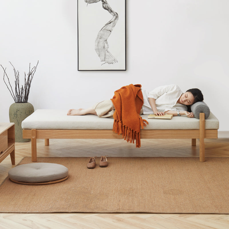 Ash Solid Wood Fabric Sofa.