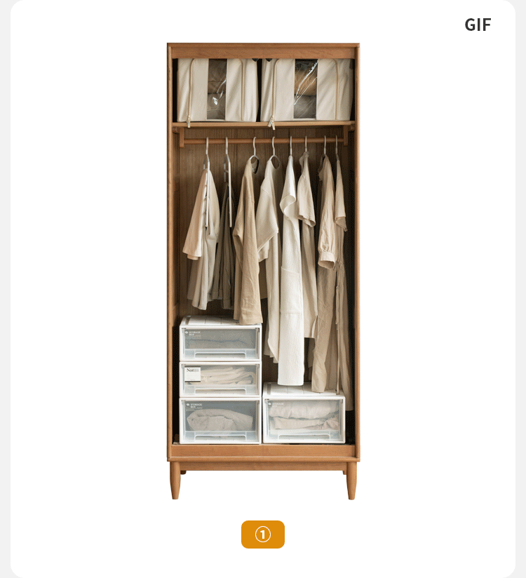 Oak Solid Wood Rattan Wardrobe.