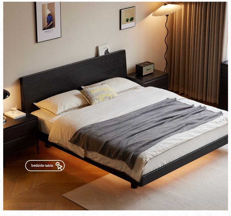 Oak Solid Wood Luminous Suspended Bed