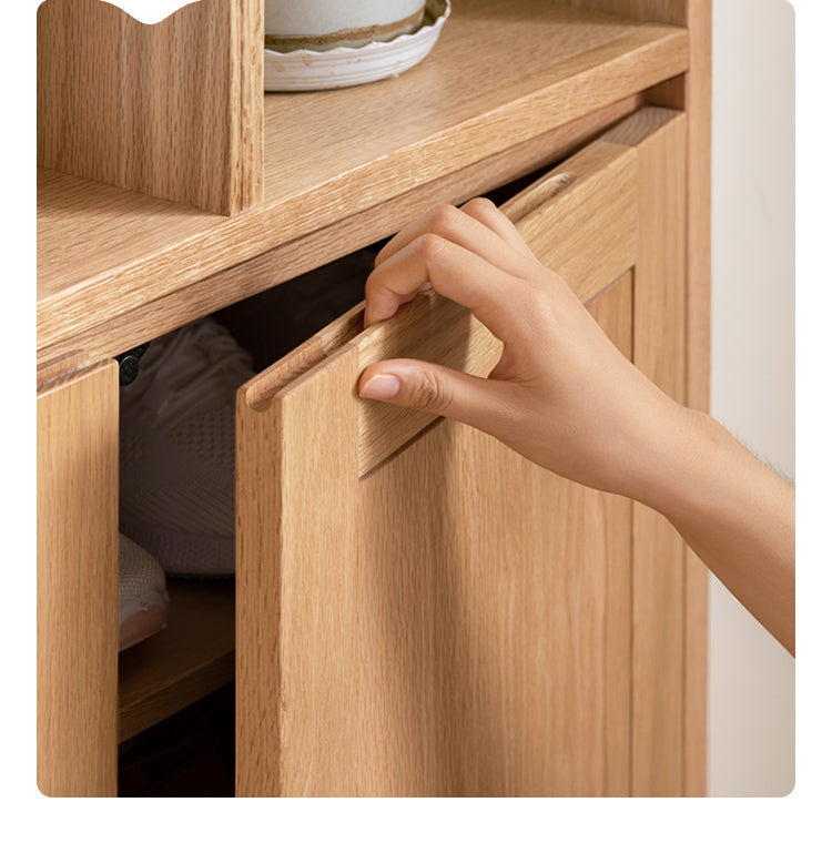 Oak, Ash Solid Wood Entrance Partition Cabinet