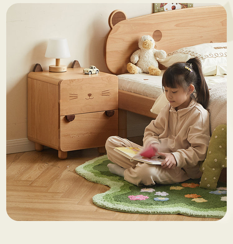 Beech Solid Wood Children's Nightstand