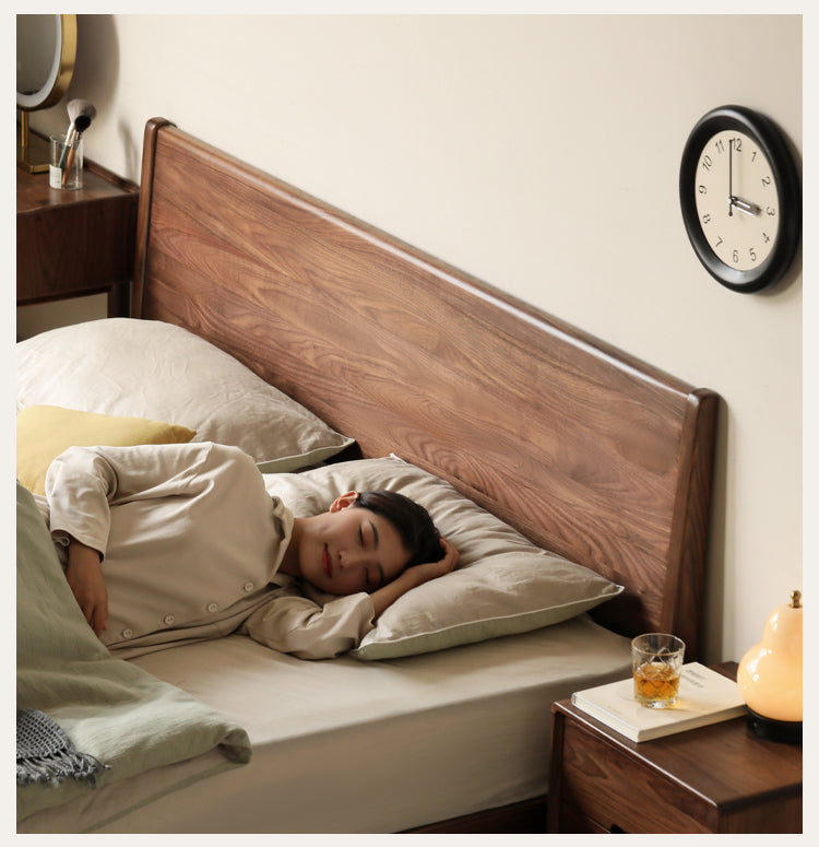 Black Walnut Solid Wood Bed