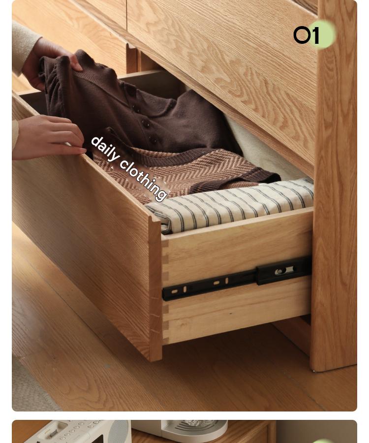 Oak, Black Walnut, Beech Solid Wood, Solid Rubberwood Storage Drawer