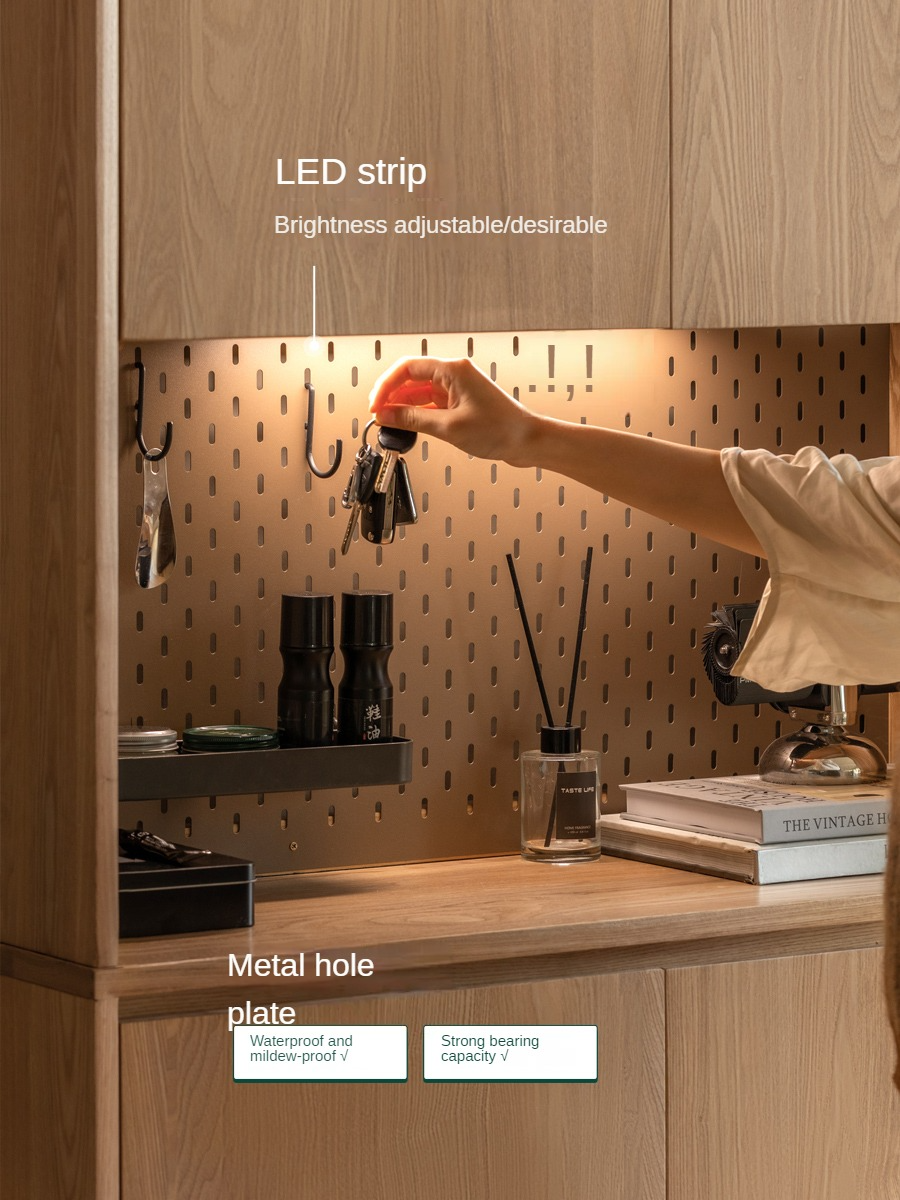 Ash, Oak Solid Wood Entrance Combination Storage Shoe Cabinet