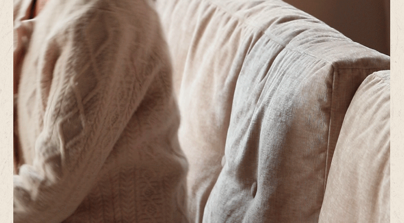 Fabric Three Seater Sofa High Back American Style.
