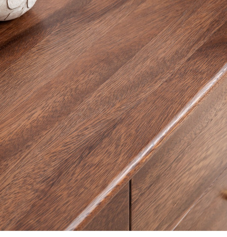 Black Walnut solid wood drawer, modern porch cabinet"