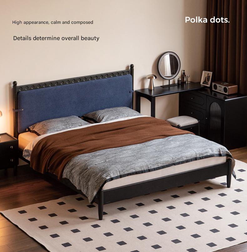 Ash Solid Wood Bauhaus Soft Leaning Antique Style Bed