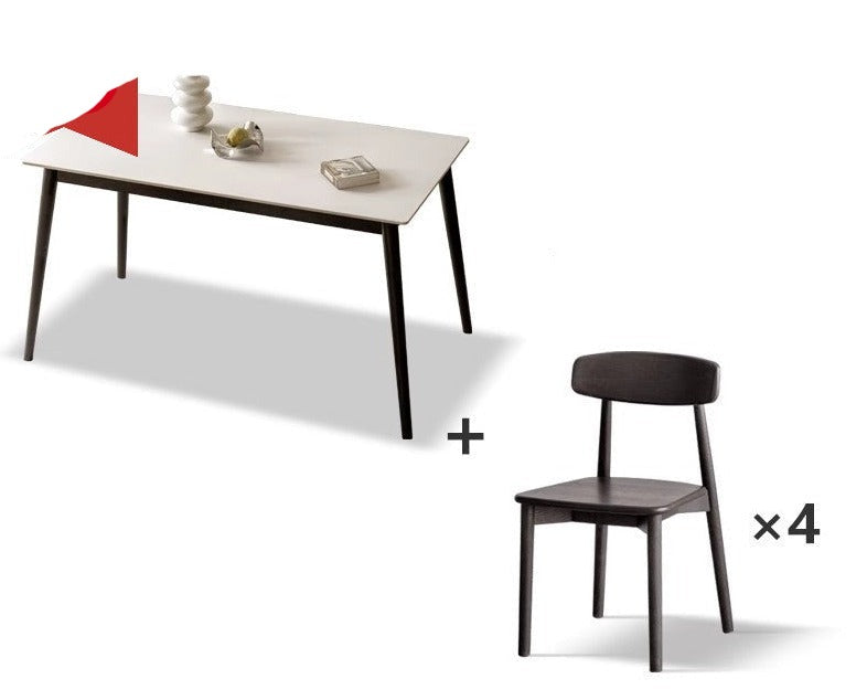 Oak Solid Wood Rock Plate Dining Table"