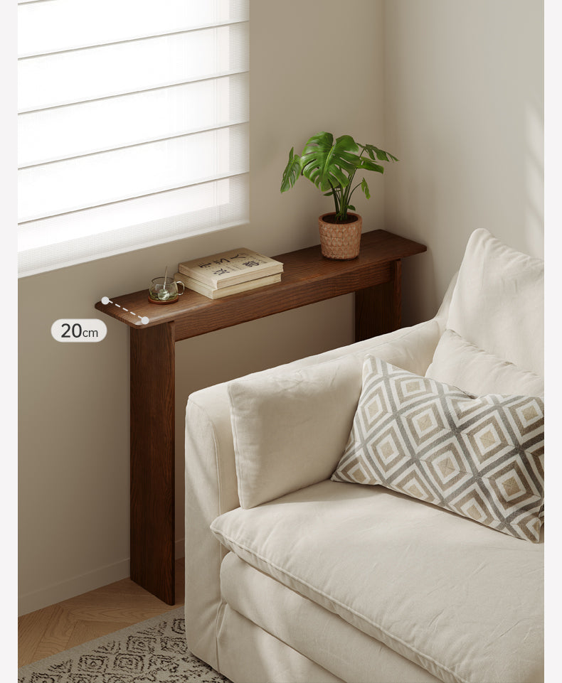 Oak Solid Wood Extra Narrow Entrance Table
