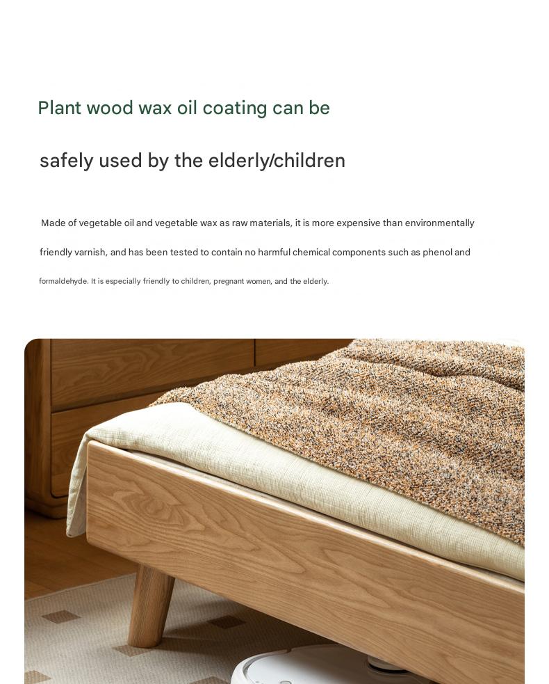 Oak, Ash Solid Wood Technology Cloth Harp Bed