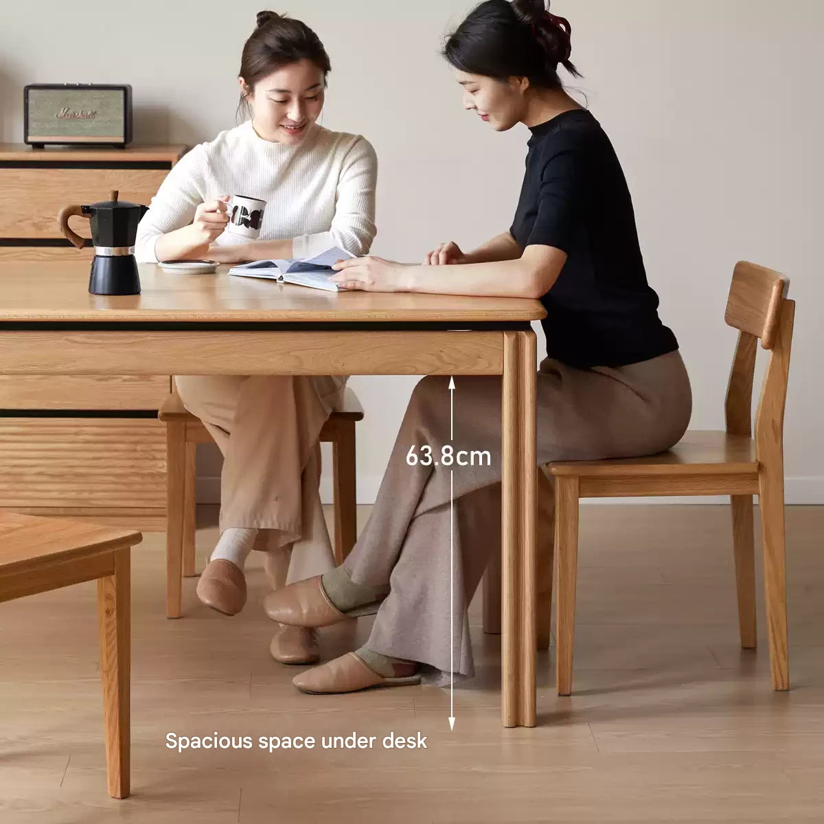 Ash, Oak Solid Wood Modern Dining Table