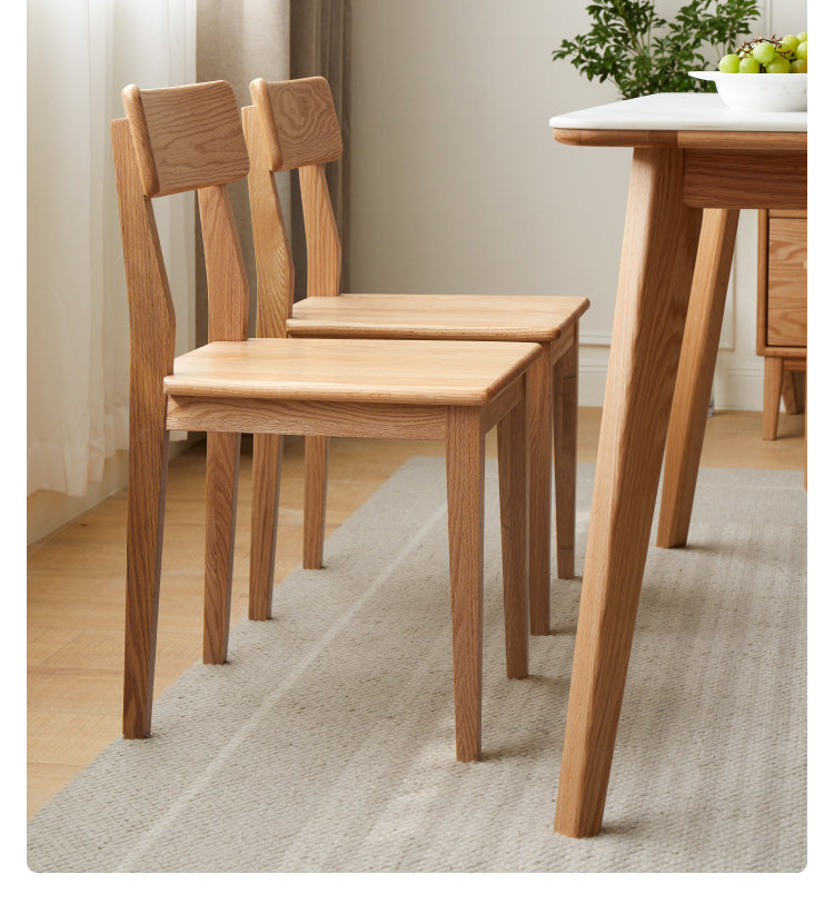 Solid Rubberwood, Ash, Oak, Black Walnut Solid Wood Dining chair Set of 4