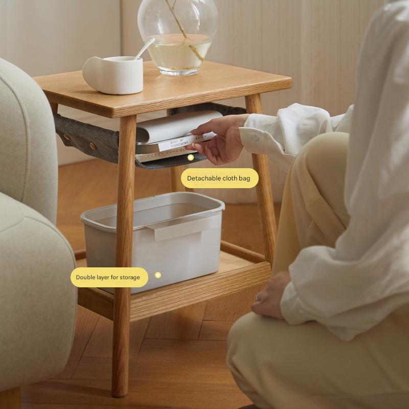 Oak Solid Wood Modern Nordic Side Table
