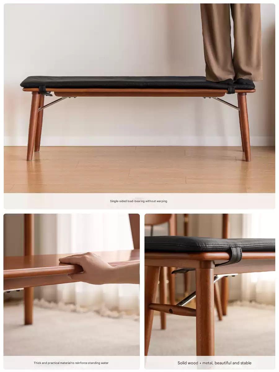 Beech Solid Wood Medieval Style Bench.