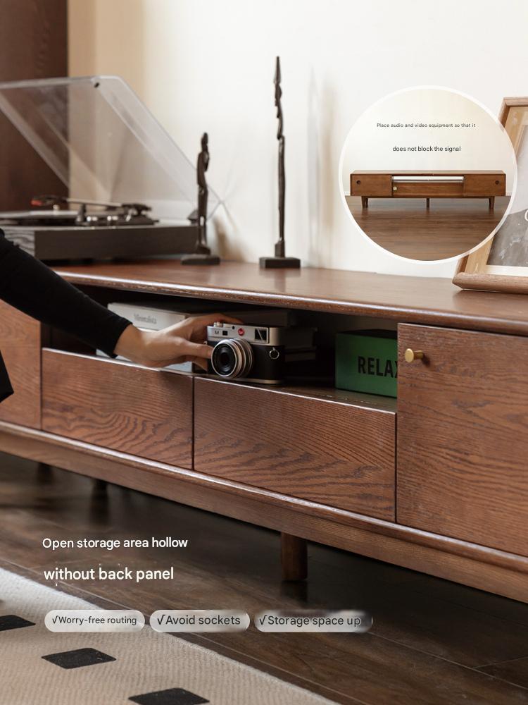 Oak Solid Wood Nordic Modern TV Stand