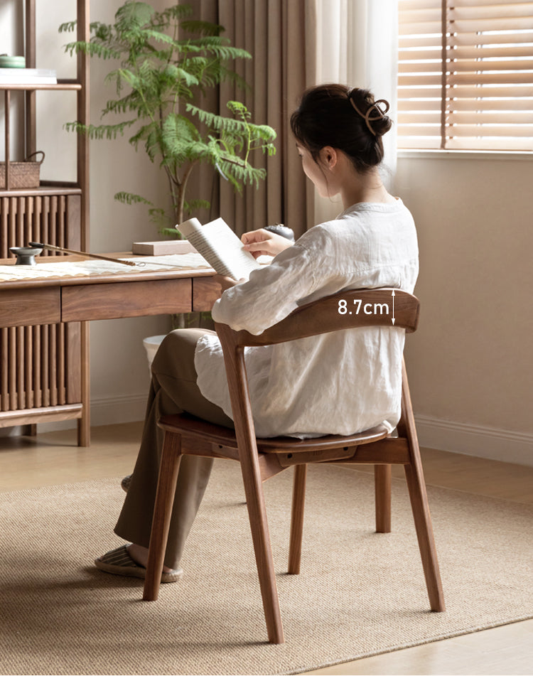 Black Walnut, Ash Solid Wood Dining Chair
