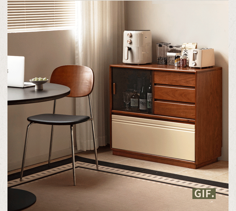 Tulipwood Solid Wood Antique Style Storage Cabinet.