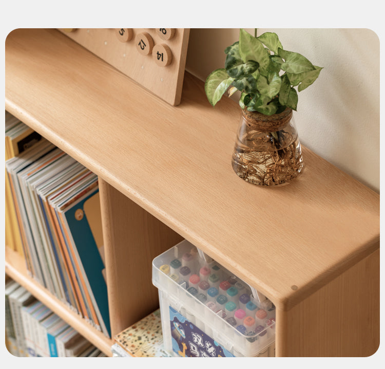 Beech Solid Wood Multi-layer Children's Combination Bookshelf
