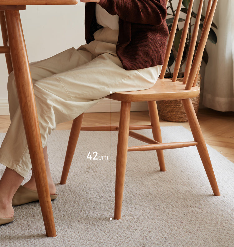 Cherry Solid Wood Windsor Chair 4 pcs set