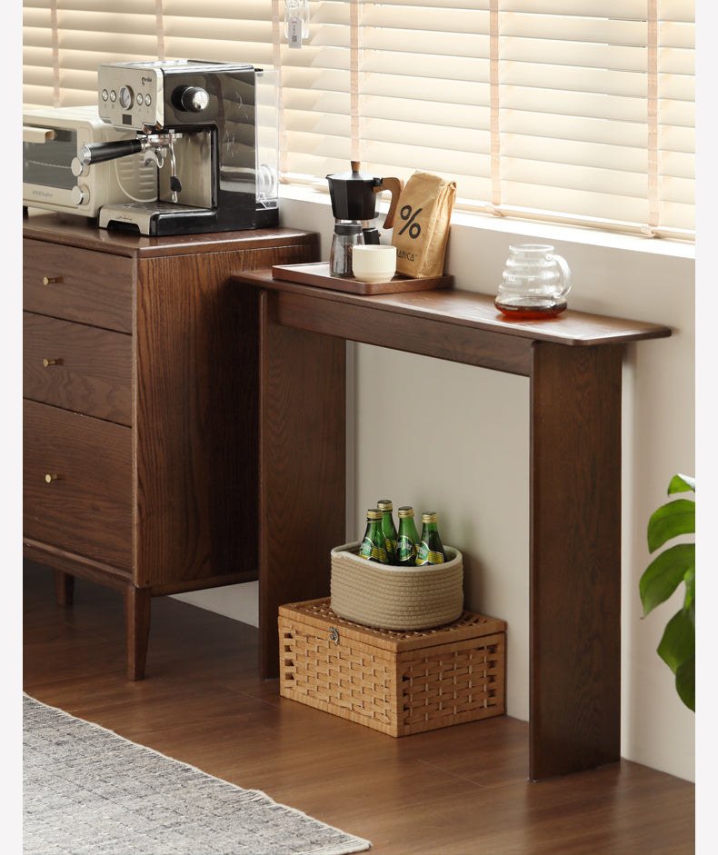 Oak Solid Wood Extra Narrow Entrance Table