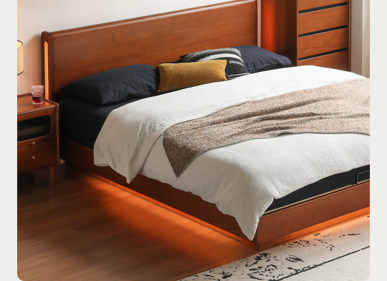 Poplar Solid Wood Box Storage Bed.