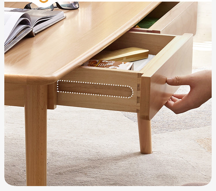 Beech Solid Wood Coffee Table