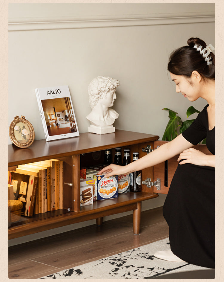 Tulipwood Solid Wood Antique Style TV Cabinet.