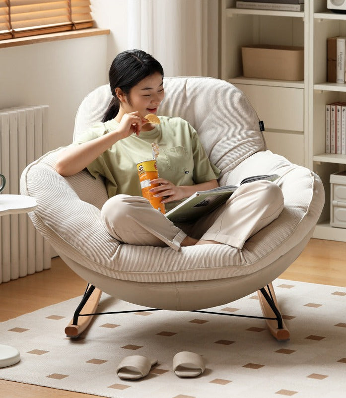 Beech Solid Wood Rocking Chair Baby Cotton