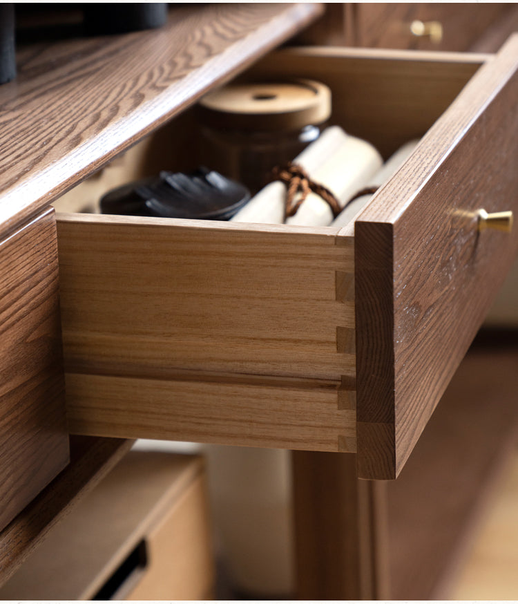 Black Walnut, Ash Solid Wood Bookshelf Display Cabinet Simple Bookcase