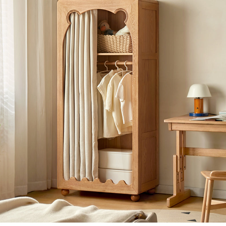 Beech Solid Wood Children's Wardrobe.