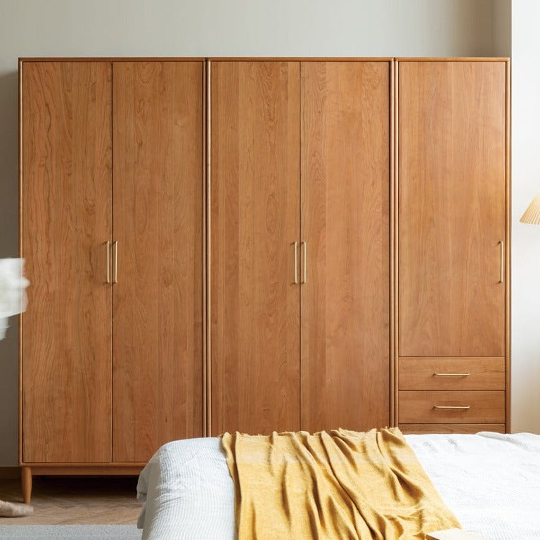 Cherry, Oak Solid Wood Fascinating Wardrobe.
