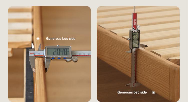 Oak Solid Wood Modern Suspension Bed