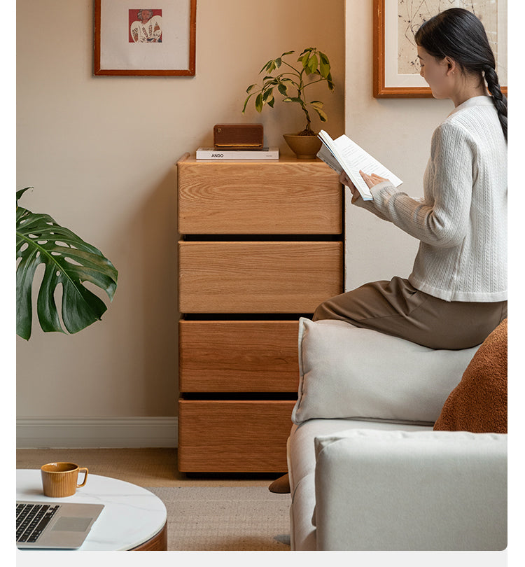 Black Walnut, Cherry, Oak Solid Wood Free Combination Storage Nightstand